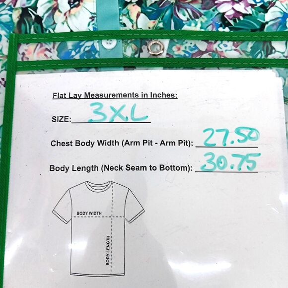 Women Shirt Plus Size 3XL Light Turquoise Floral Henley Long Sleeve Casual Top - Picture 4 of 5